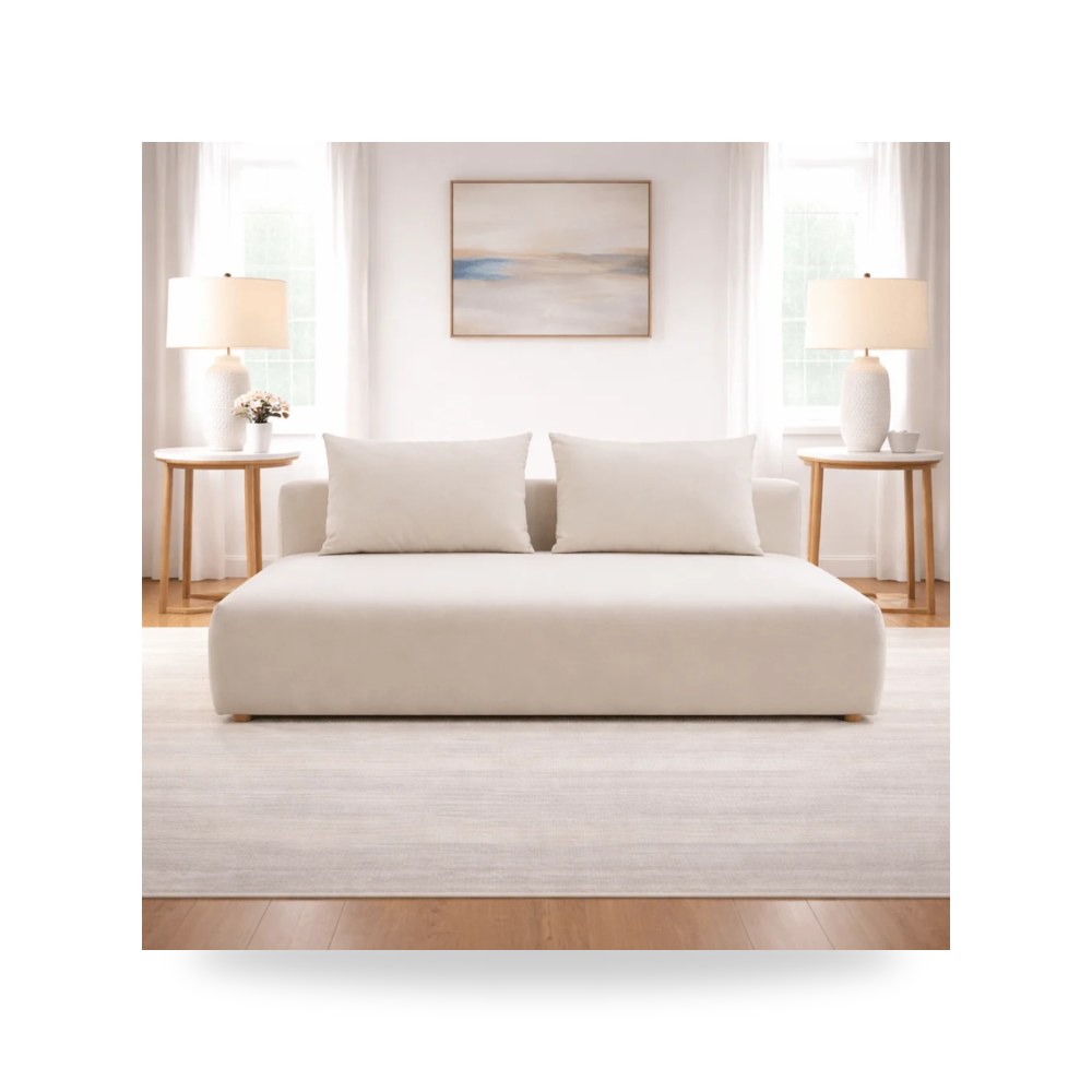 أريكة مقعدين كتان كريمي توف فيرنتشر TOV Furniture