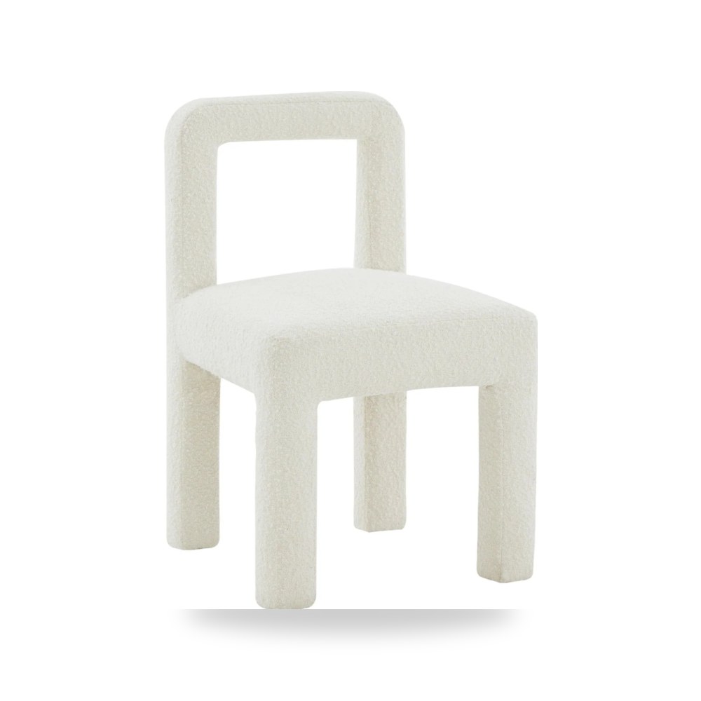 كرسي طعام فاخر - كرسي طعام كريمي Hazel Boucle TOV - من TOV Furniture - طراز TOV-D68706