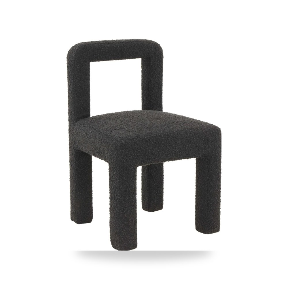 كرسي طعام فاخر - كرسي طعام أسود Hazel Boucle TOV - من TOV Furniture - طراز TOV-D68466