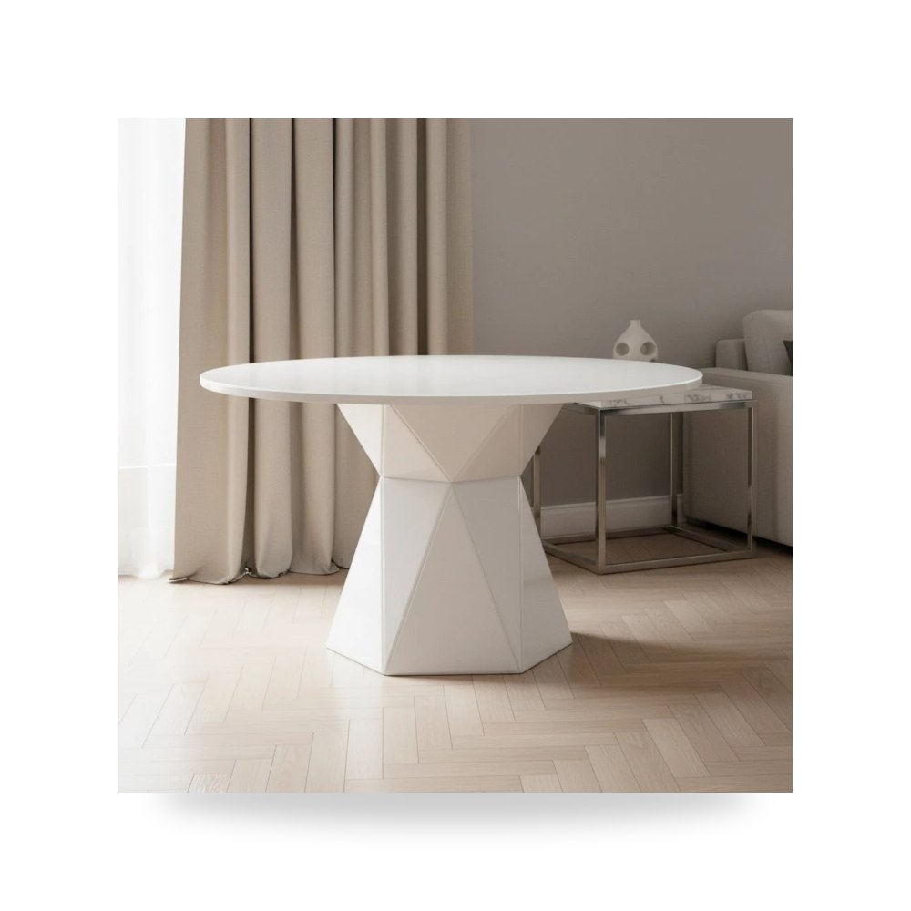 طاولة طعام زجاج أبيض Iris توف فيرنتشر TOV Furniture