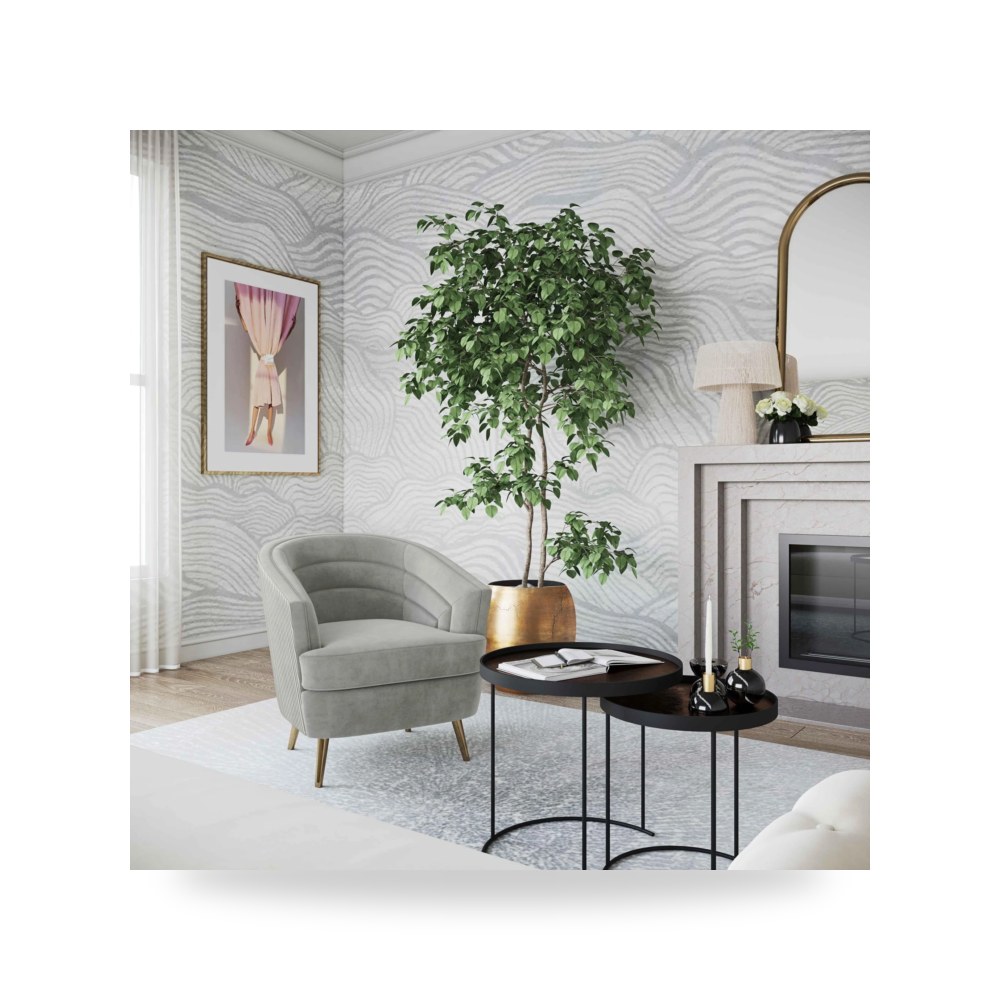 كرسي جلوس بتصميم أنيق - كرسي قطيفة رمادي Jules TOV - من TOV Furniture - طراز TOV-IHS68541