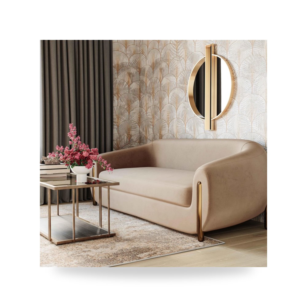 أريكة قطيفة بني توف فيرنتشر TOV Furniture