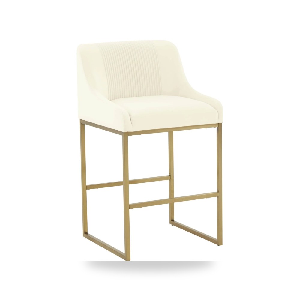 كرسي جلوس بتصميم أنيق - كرسي قطيفة كريمي Lisa Counter TOV - من TOV Furniture - طراز