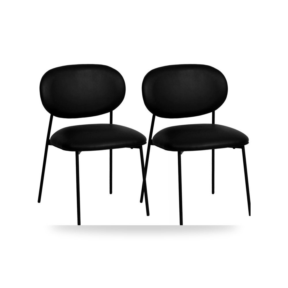 كرسي طعام فاخر - كرسي طعام جلد أسود TOV معتمد - من TOV Furniture - طراز TOV-D68700