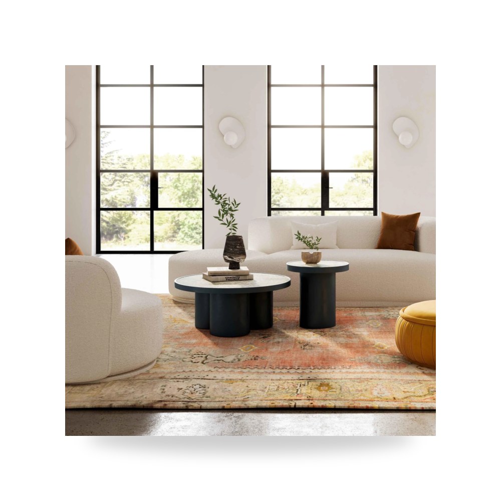طاولة قهوة فضي Nautilus Antique توف فيرنتشر TOV Furniture