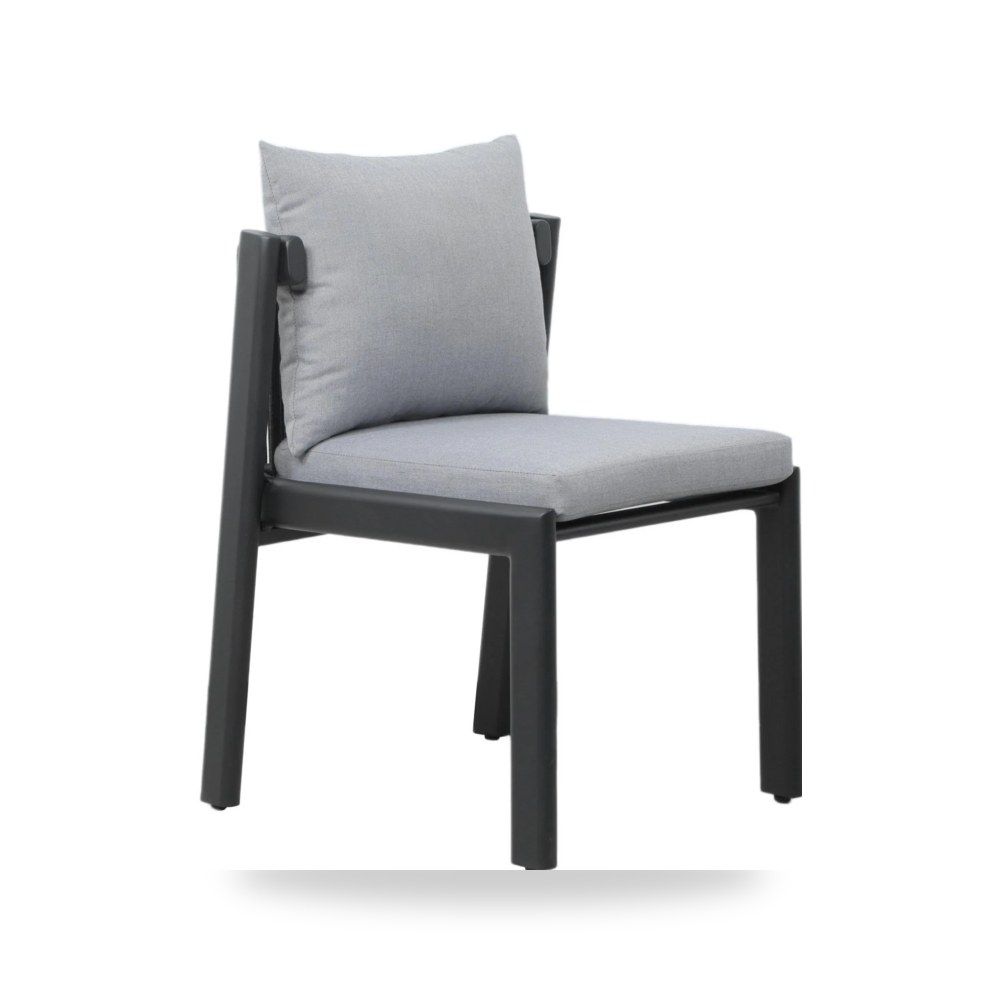 كرسي طعام فاخر - كرسي طعام رمادي Nancy Outdoor TOV - من TOV Furniture - طراز TOV-O68853