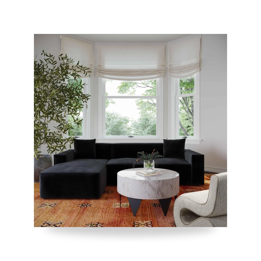 أريكة زاوية قطيفة أسود Olafur LAF توف فيرنتشر TOV Furniture