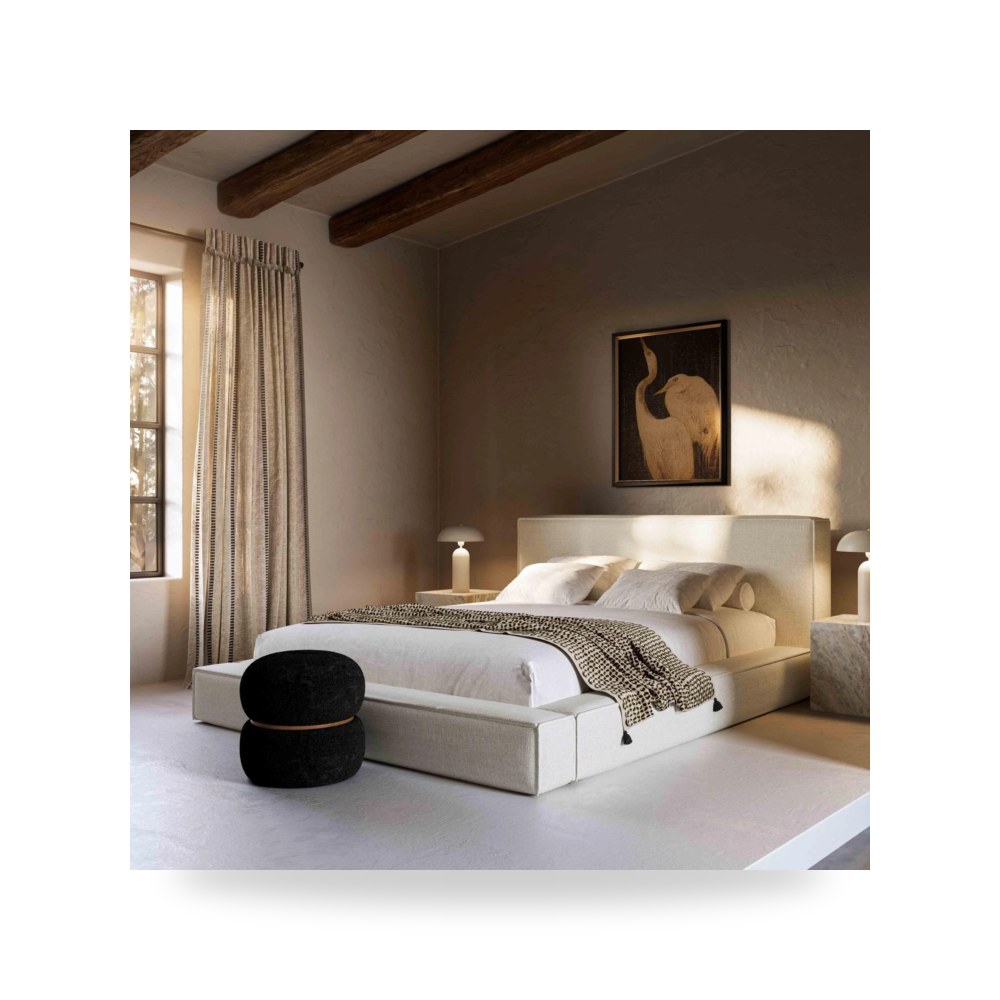 سرير كتان كريمي Olafur توف فيرنتشر TOV Furniture