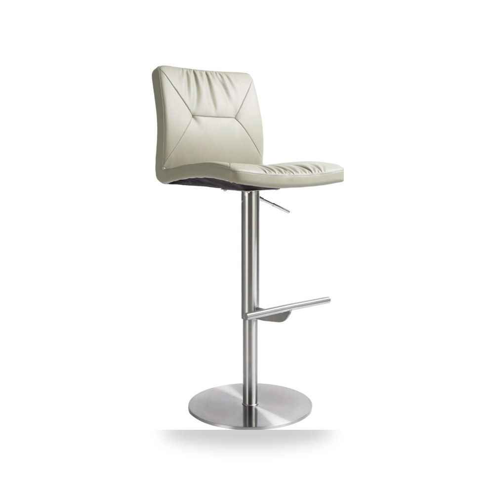 مقعد بار عالي فاخر - كرسي بار مرتفع فضي TOV موديل TOV D68625 - من TOV Furniture
