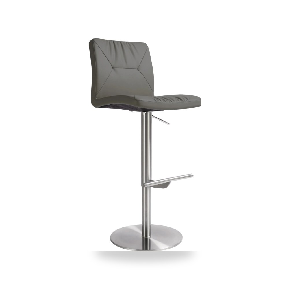 كرسي جلوس بتصميم أنيق - كرسي جلد فضي TOV معتمد - من TOV Furniture - طراز TOV-D68624