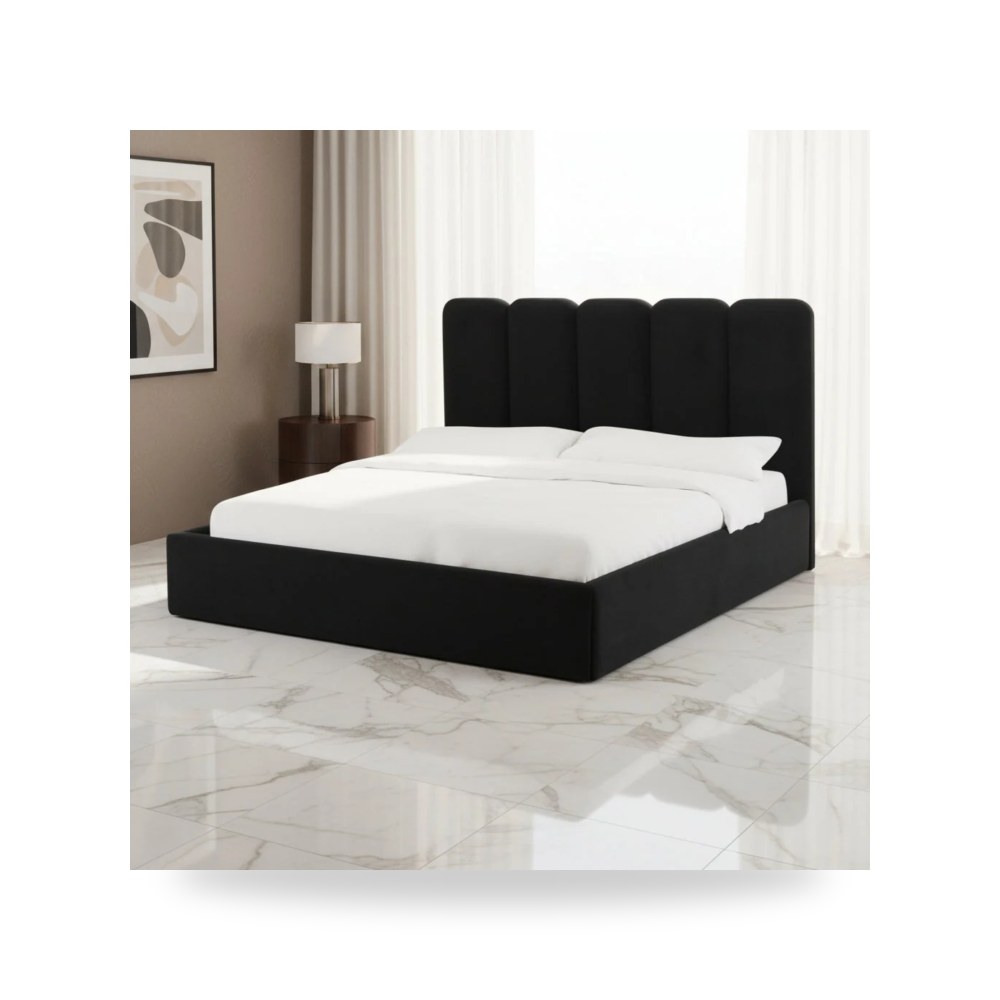 سرير قطيفة أسود Palani توف فيرنتشر TOV Furniture