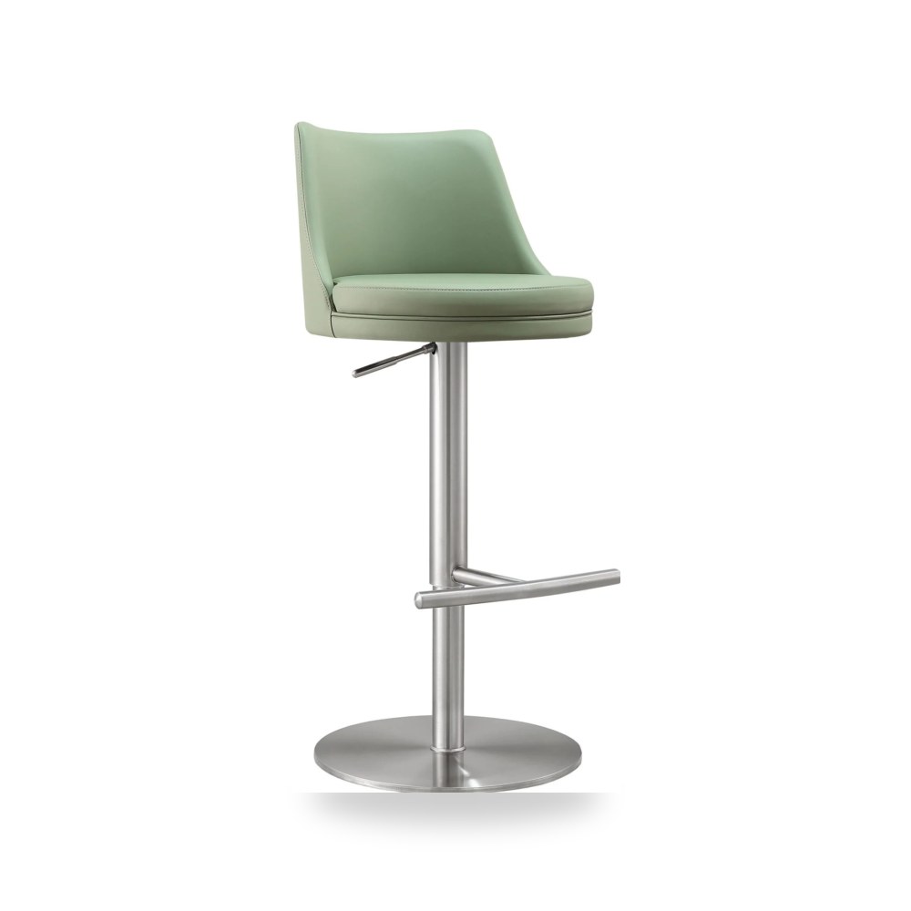 مقعد بار عالي فاخر - كرسي بار مرتفع فضي TOV موديل TOV D68300 - من TOV Furniture