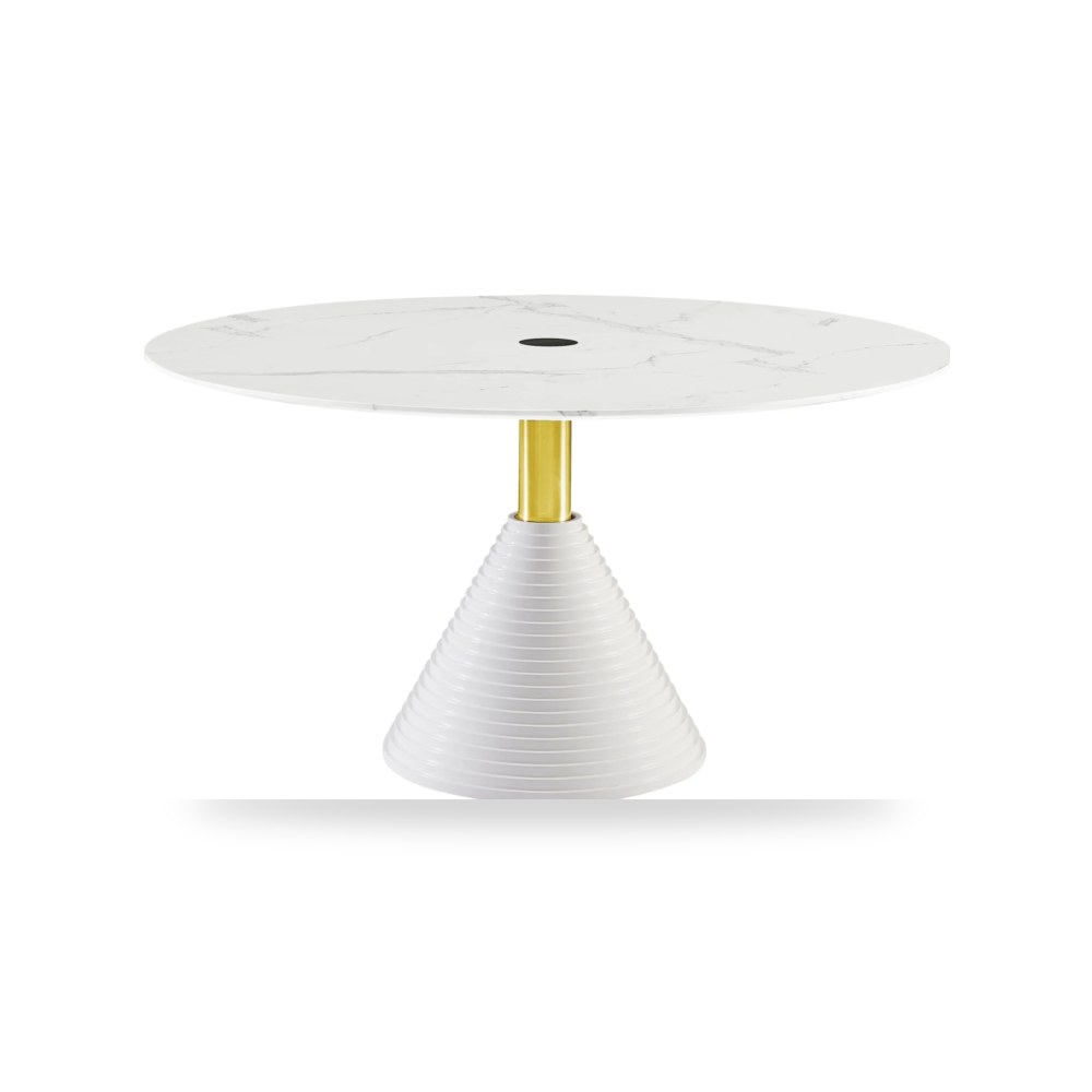 طاولة طعام أبيض Piper Round توف فيرنتشر TOV Furniture