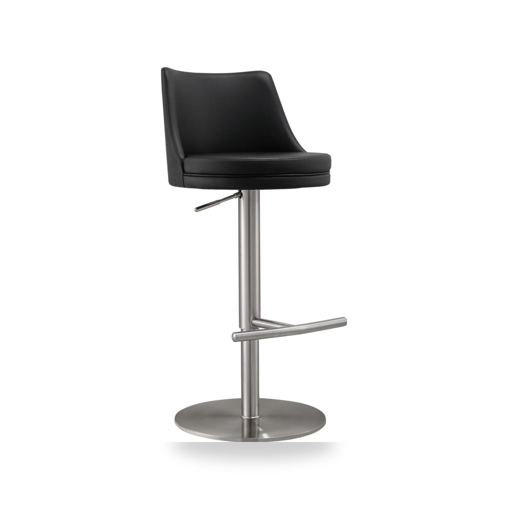 مقعد بار عالي فاخر - كرسي بار مرتفع فضي TOV موديل TOV D68301 - من TOV Furniture