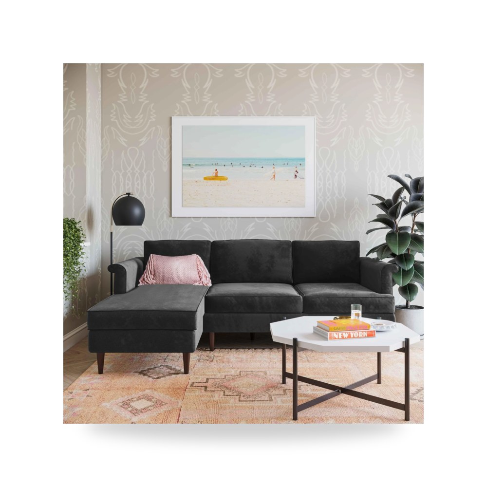 أريكة زاوية قطيفة رمادي Porter LAF توف فيرنتشر TOV Furniture