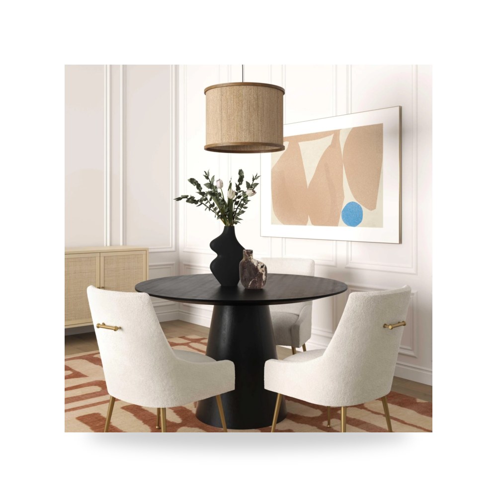 طاولة طعام بلوط أسود Sahara Round توف فيرنتشر TOV Furniture