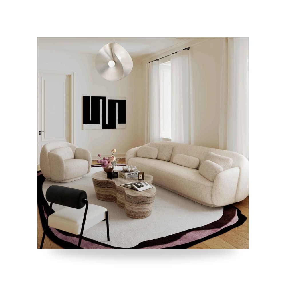 طاولة قهوة Slab Travertine توف فيرنتشر TOV Furniture