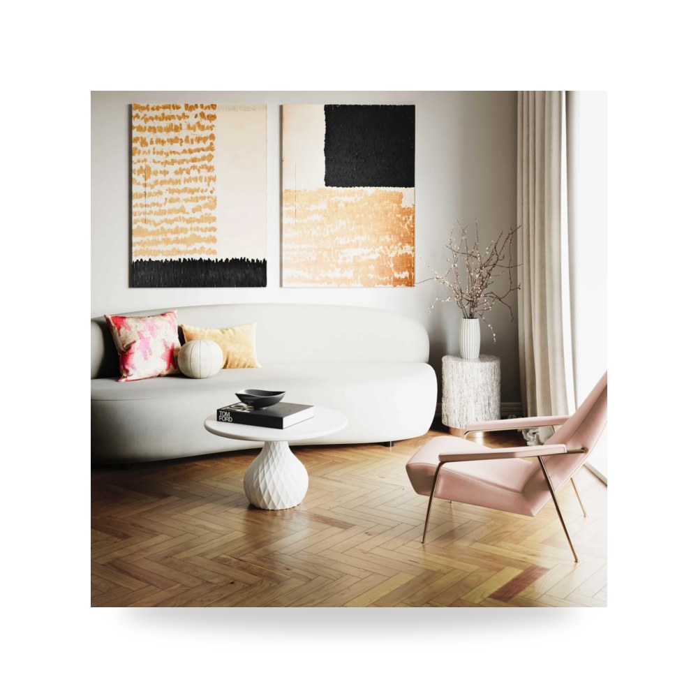 طاولة قهوة عاجي Tulum Concrete توف فيرنتشر TOV Furniture