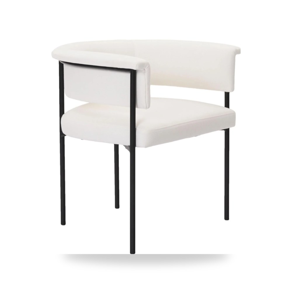 كرسي طعام فاخر - كرسي طعام كتان كريمي Taylor Performance TOV - من TOV Furniture