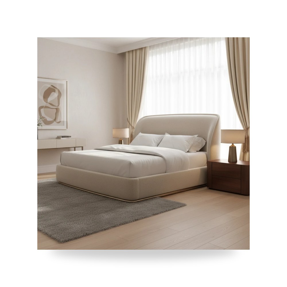 سرير نوم فاخر - Opal Upholstered Bed - من Caracole - طراز CLA-424-128