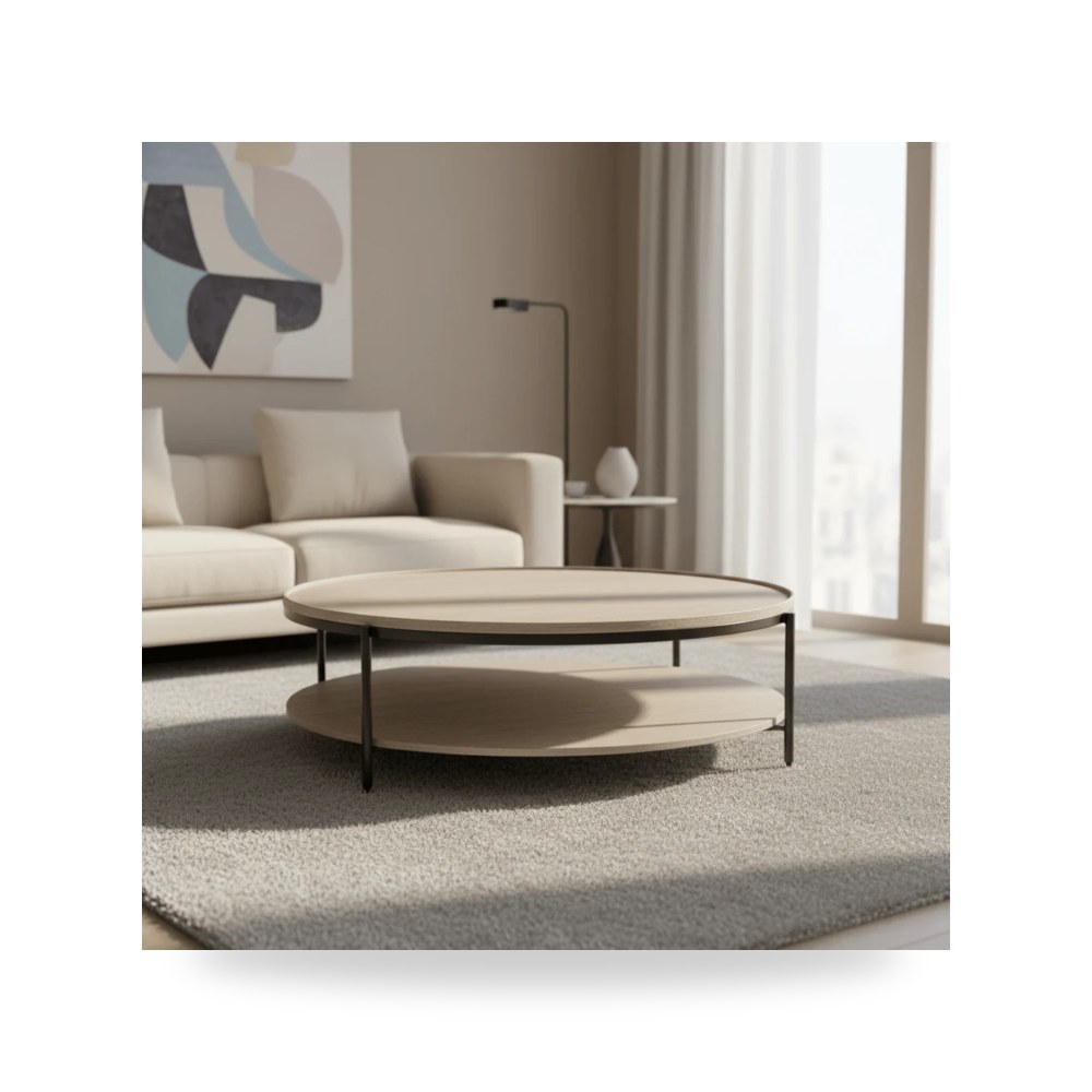 طاولة قهوة Repose Round موديل TA51103.C322 Theodore Alexander