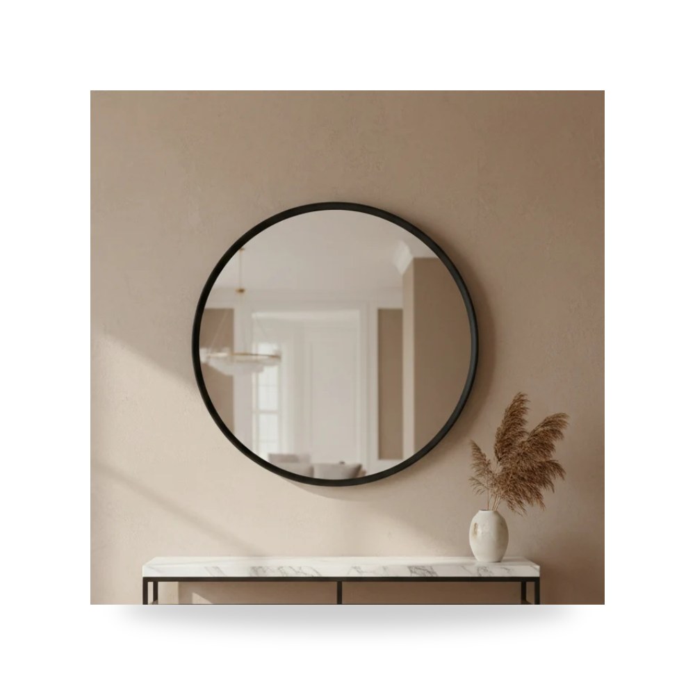 مرآة ديكور جدارية ROUND أسود Sagebrook Home موديل 15486