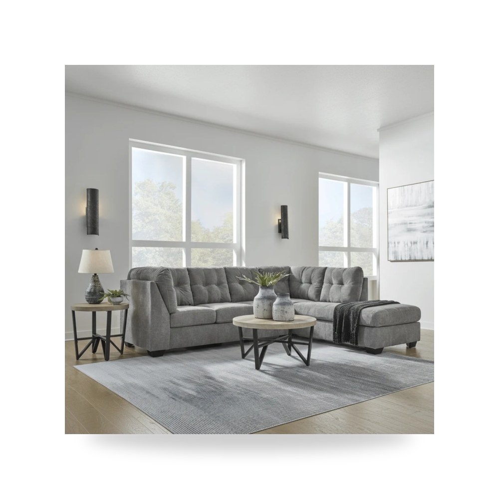 كنب زاوية أريكة مقطعية رمادي آشلي Ashley Furniture موديل 55305-Raf-WE