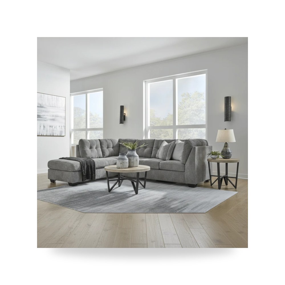 كنب زاوية أريكة مقطعية رمادي آشلي Ashley Furniture موديل 55305-Laf-WE