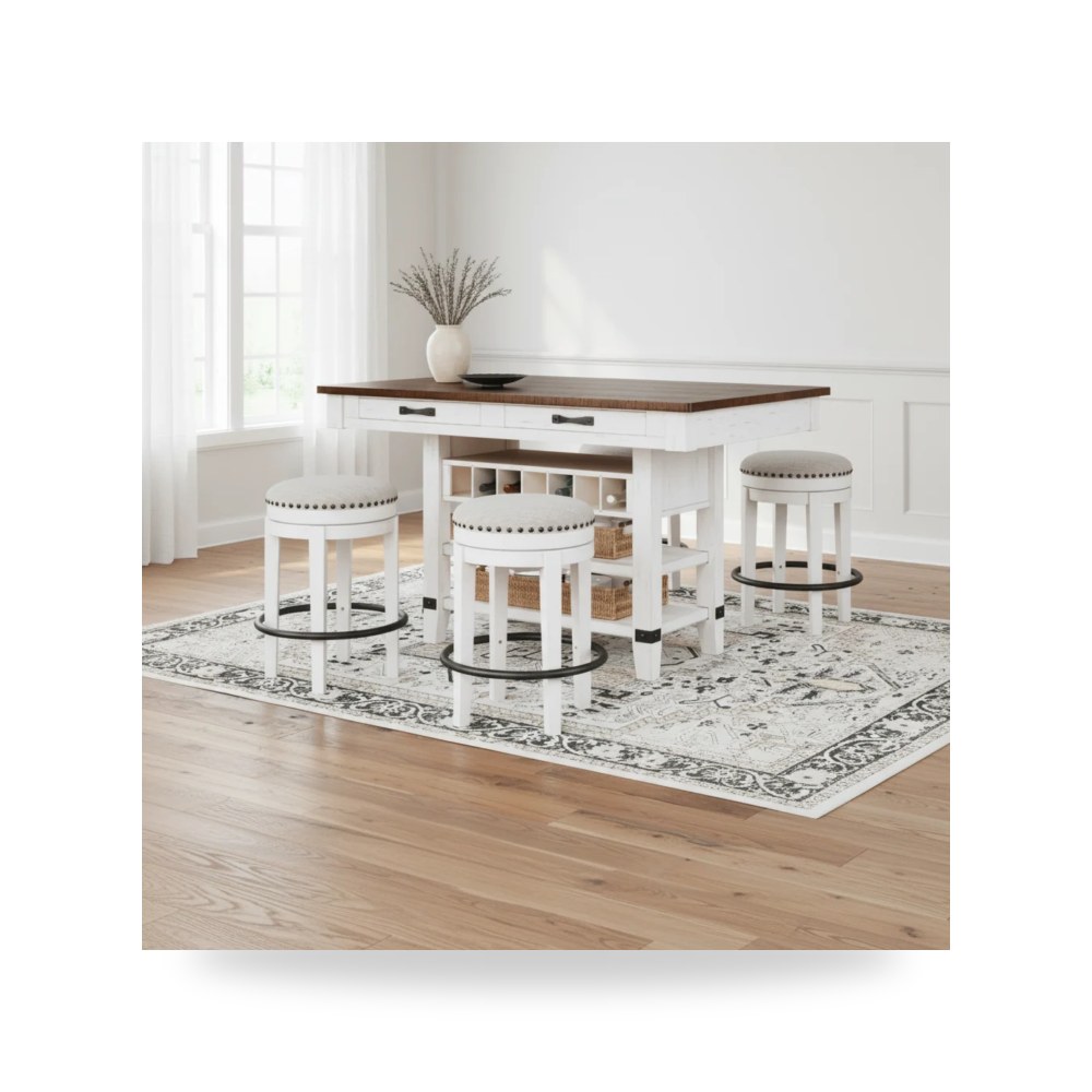 كرسي طعام فاخر - طقم غرفة طعام Ashley موديل D546 Set - طراز D546-Set