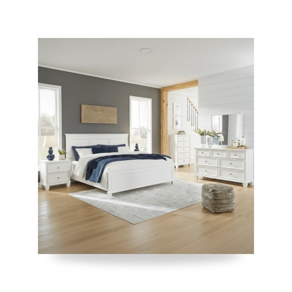 أثاث غرف نوم وأسرّة - طقم غرفة نوم Ashley موديل B680 kingset