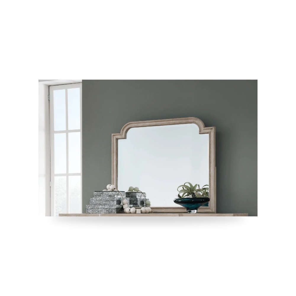 سرير نوم فاخر - مرآة Jorlaina Bedroom معتمد - طراز B922-36
