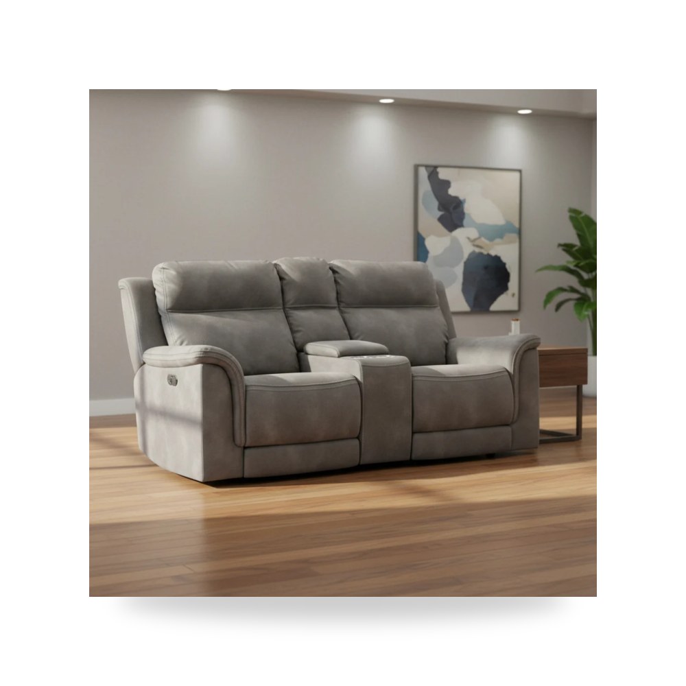 كنب ثنائي استرخاء متحرك مع كونسول وسطي نيكست Next Loveseat من آشلي Ashley Furniture موديل