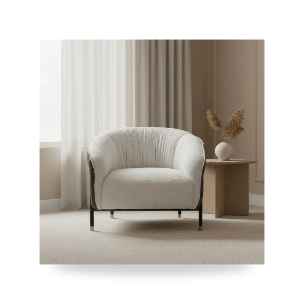 كرسي جلوس بتصميم أنيق - AlDana black Chair - طراز HC05721