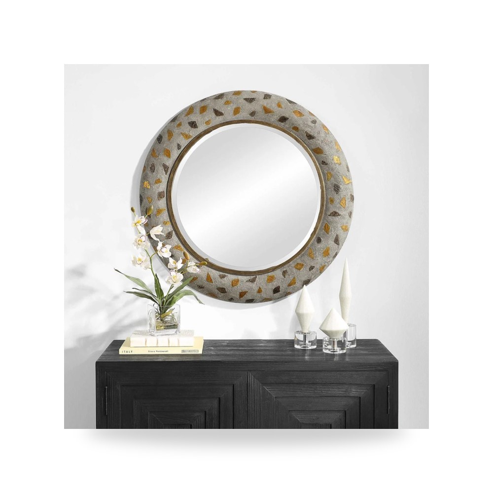مرآة نحاس Terrazzo Round Uttermost