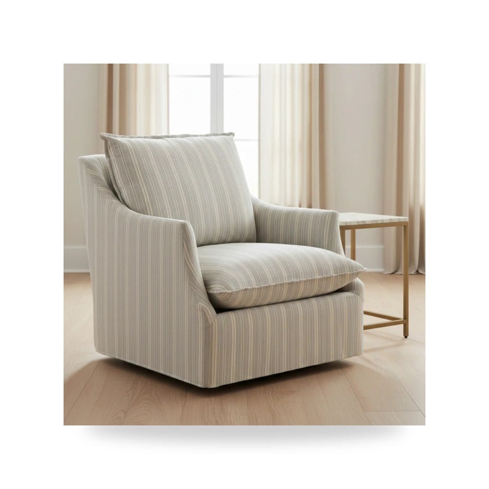 كراسي ومقاعد فاخرة - Product OverviewBaldwin Slipcovered Swivel - من Fairfield Chair