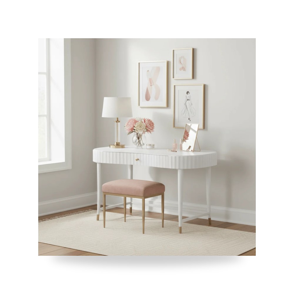 Product OverviewEast Camden Vanity Desk مكتب موديل 8098-08 Fairfield Chair
