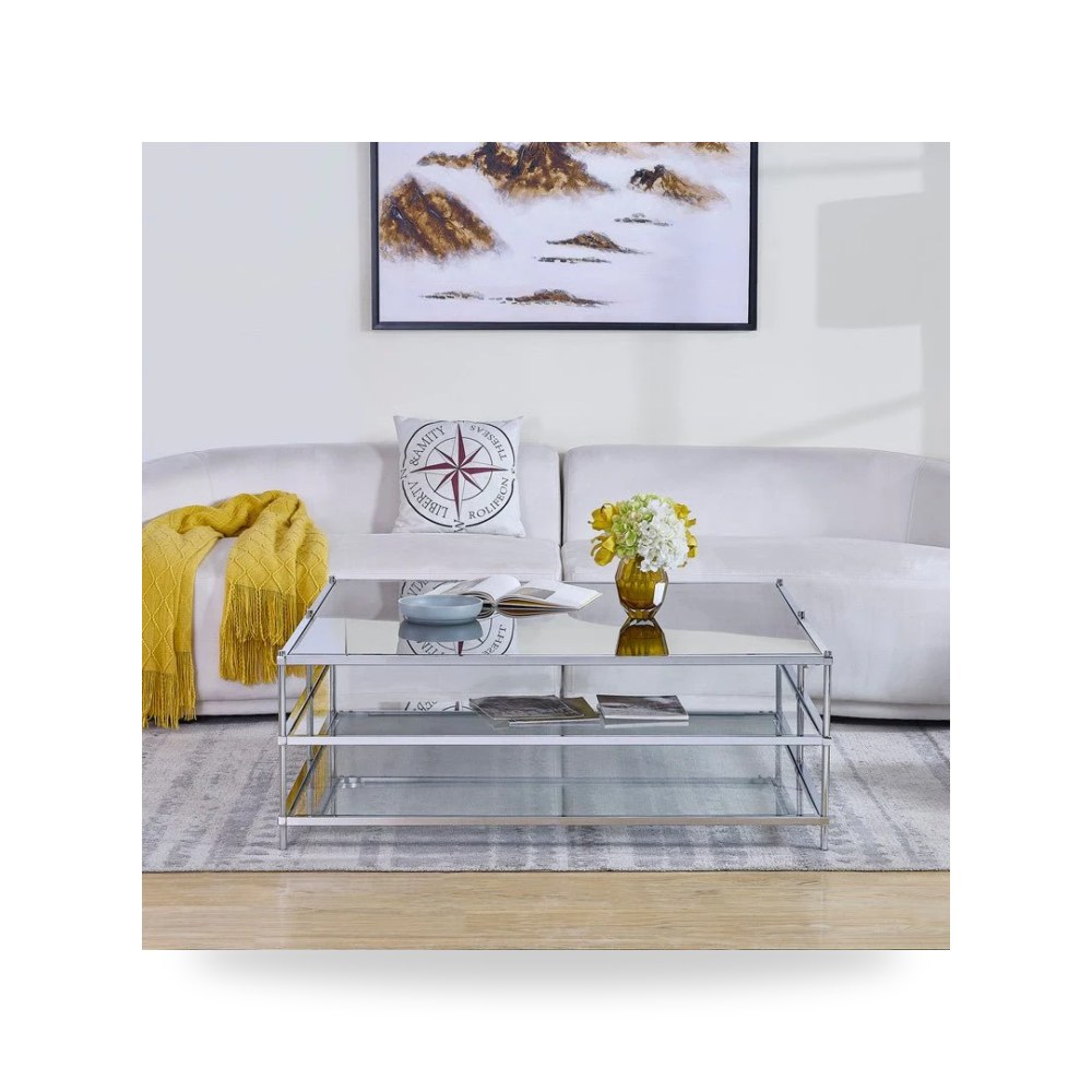 طاولة قهوة كروم Luxe Metal موديل CVFZR5295 Crestview