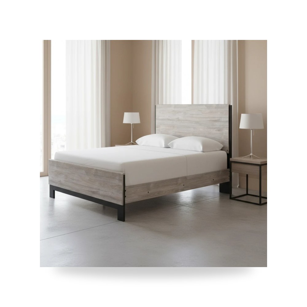 سرير نوم فاخر - Vessalli King Panel Bed with Extensions