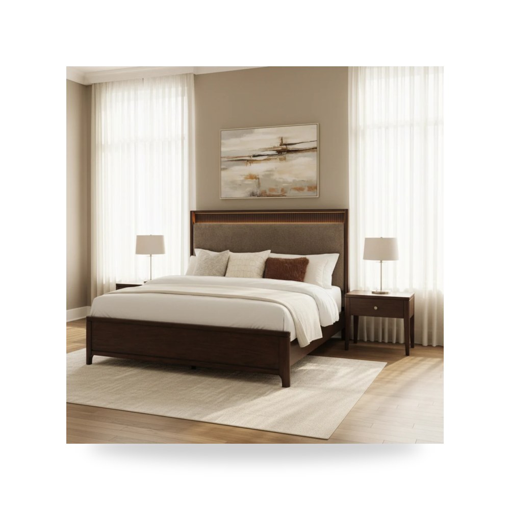 سرير نوم فاخر - سرير أحمر Korestone Ashley - طراز B689B4