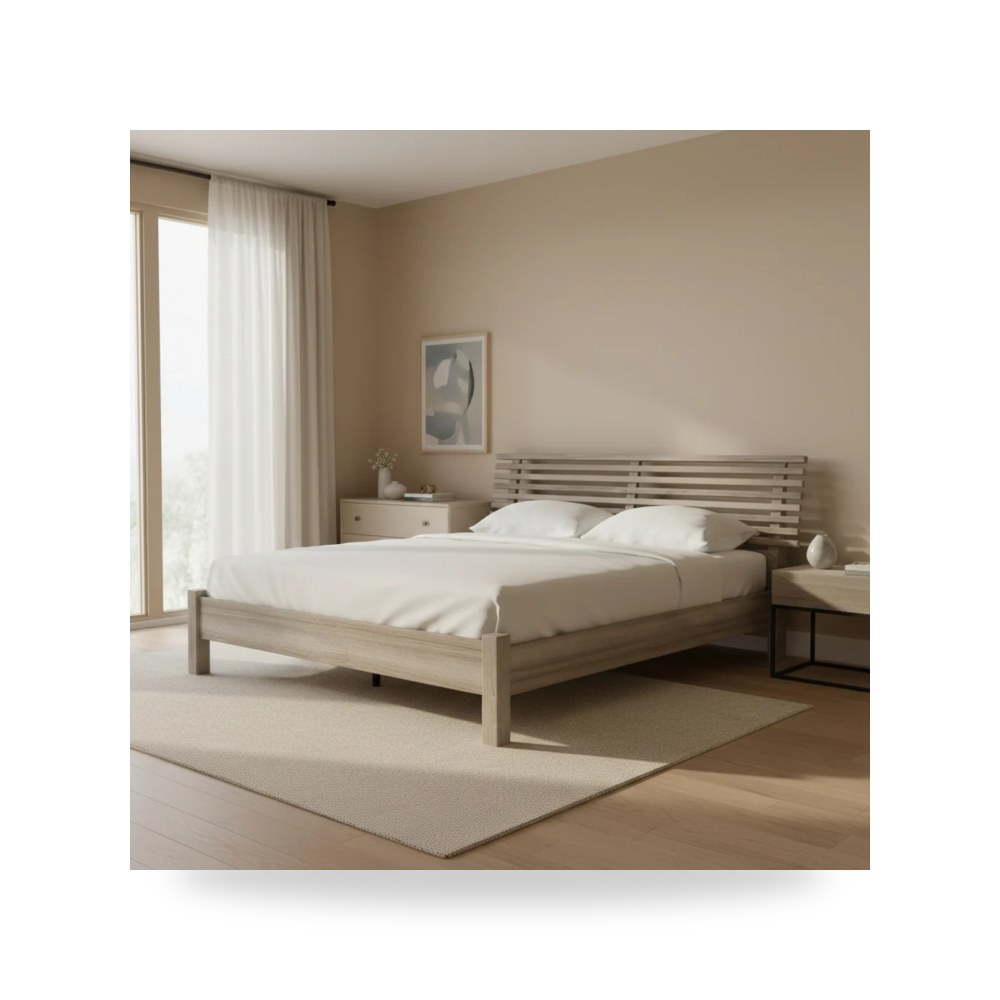سرير نوم فاخر - Hasbrick King Slat Panel Bed - طراز B2075B7