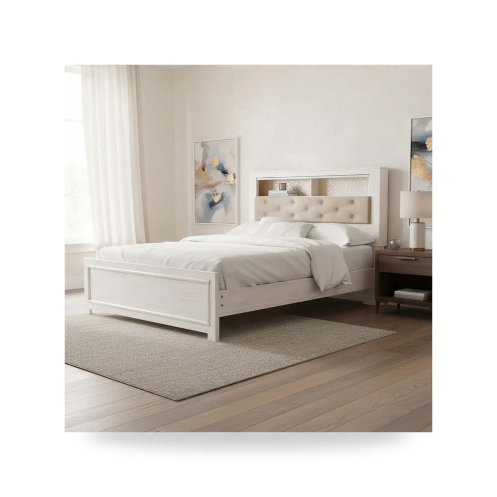 سرير نوم فاخر - Altyra Queen Panel Bookcase Bed - طراز B2640B20