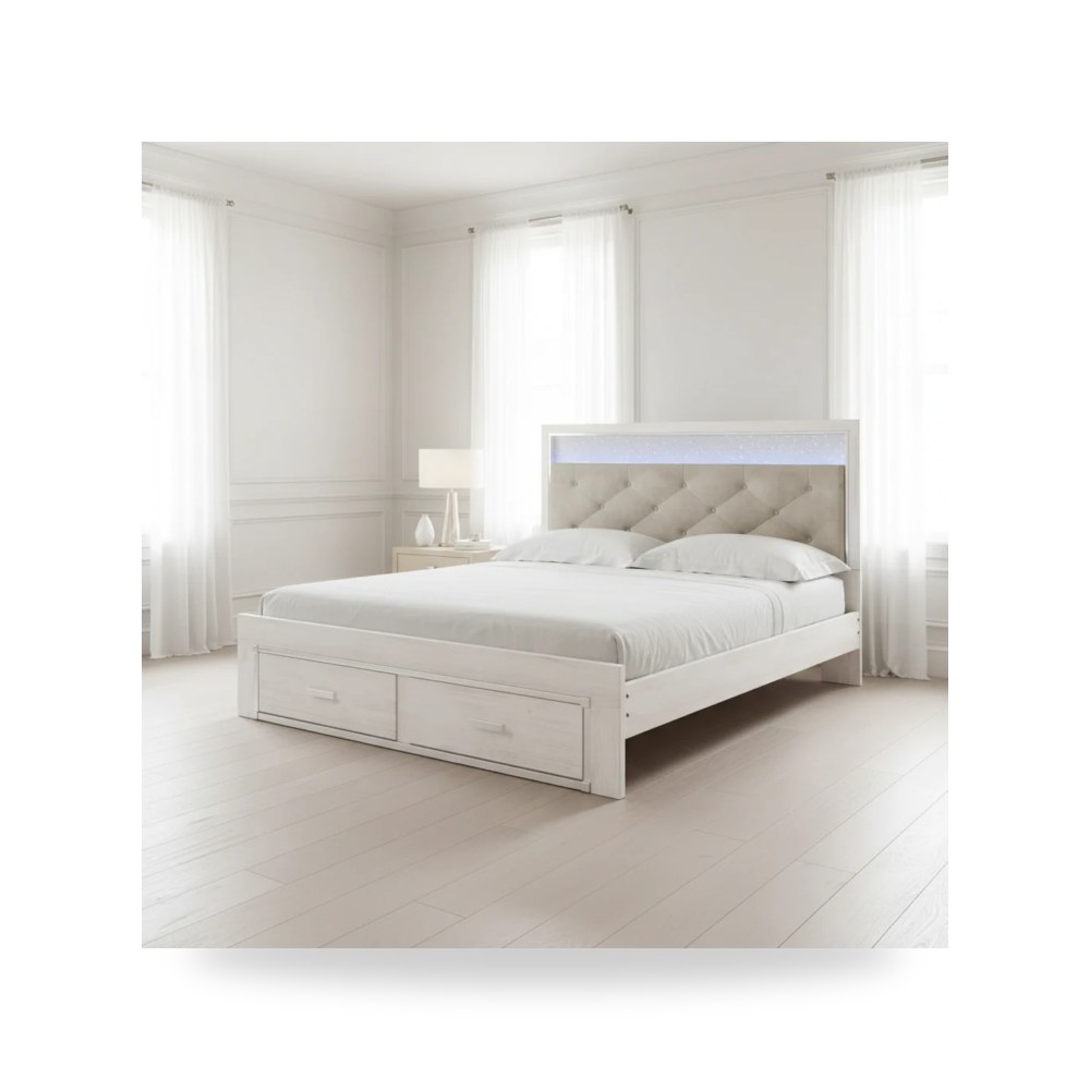 سرير نوم فاخر - سرير أحمر Altyra Storage معتمد - طراز B2640B29