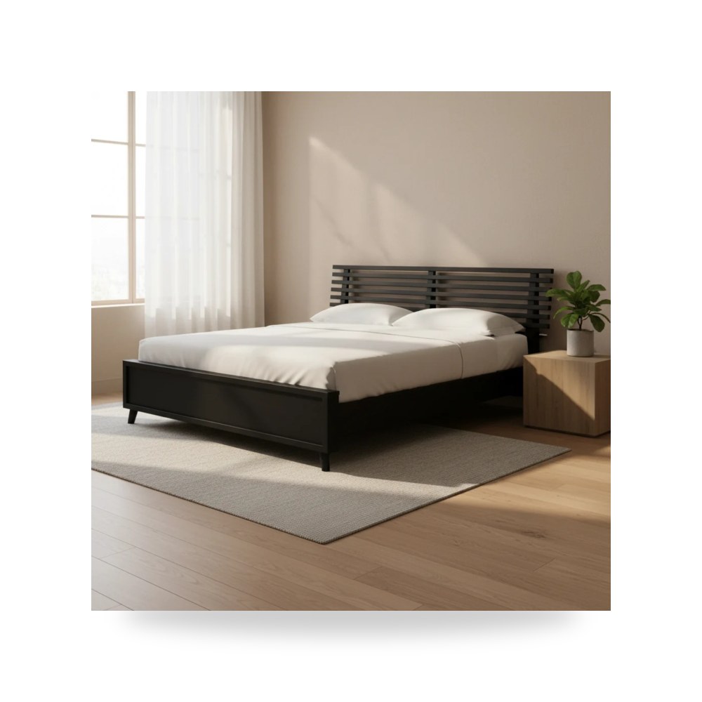 سرير نوم فاخر - سرير Danziar Slat Panel معتمد - طراز B1013B9