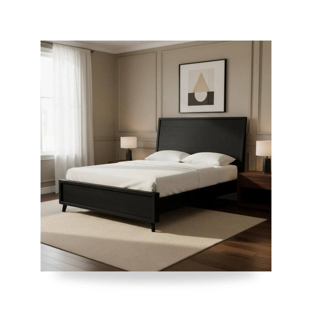 سرير نوم فاخر - سرير Danziar Queen Panel معتمد - من - طراز B1013B2