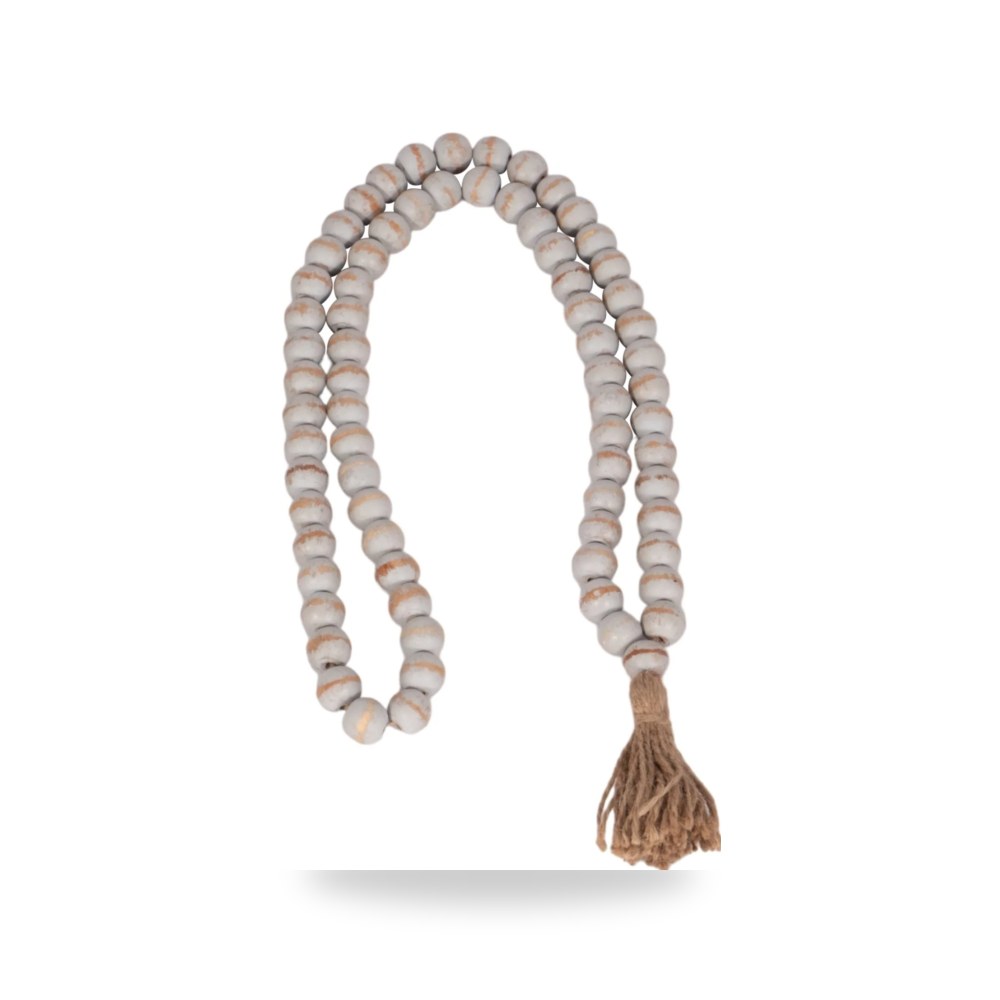 خشب رمادي BEAD GARLAND, ANTIQUE Sagebrook Home