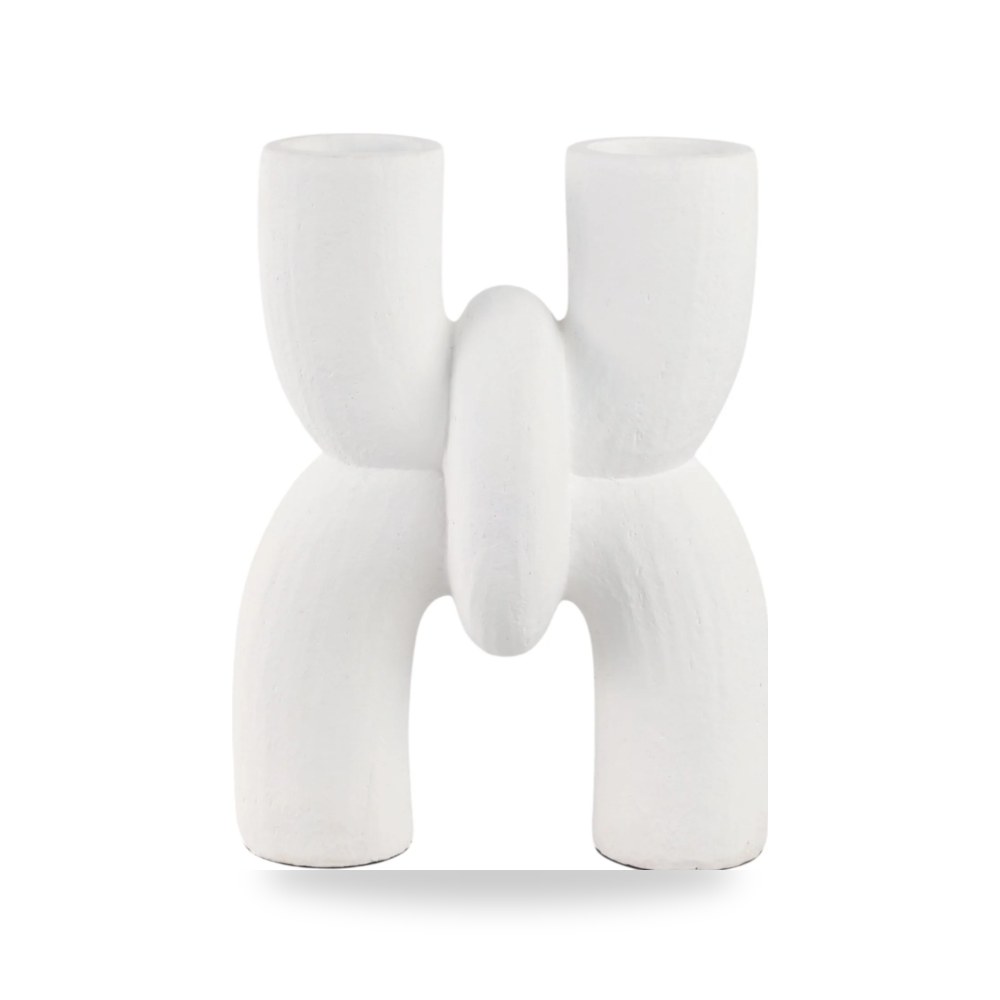 أبيض SHAPE VASE سيجبروك هوم Sagebrook Home موديل 20856