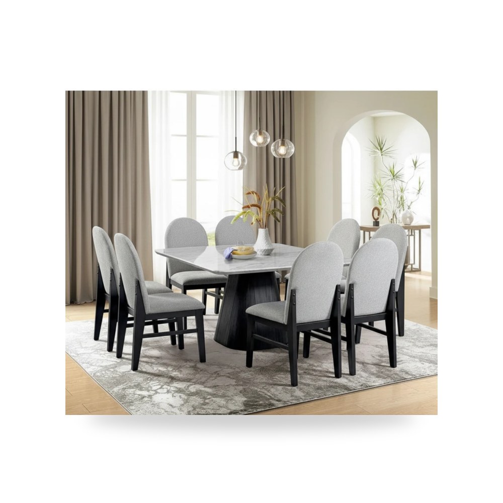 طاولة طعام أسود Edison Square موديل D-9130-8-SDT