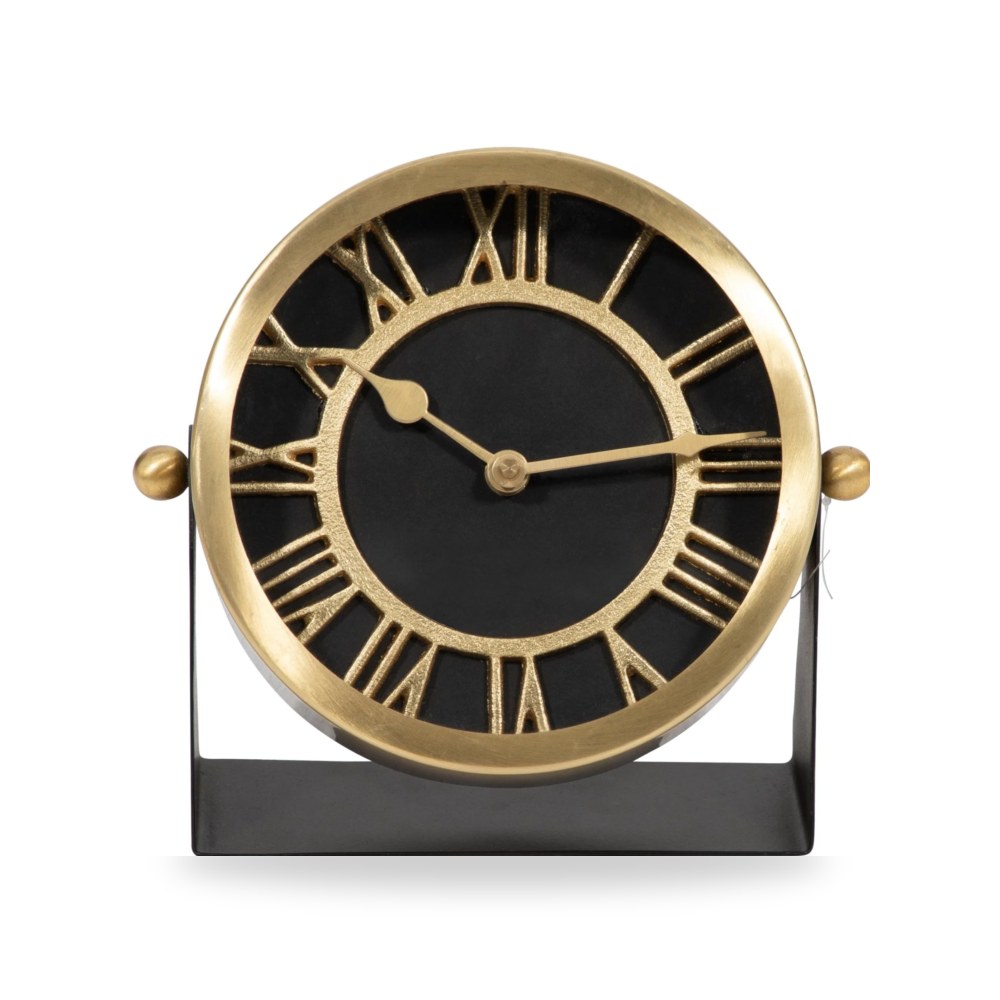 طاولة METAL CLOCK 6.5'' أسود Sagebrook Home