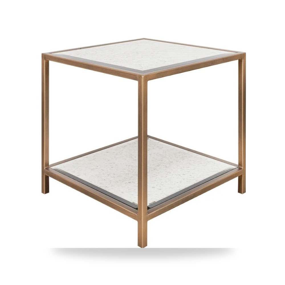 طاولة جانبية خدمة Glass Elegance ذهبي موديل R2201-T0004-ST
