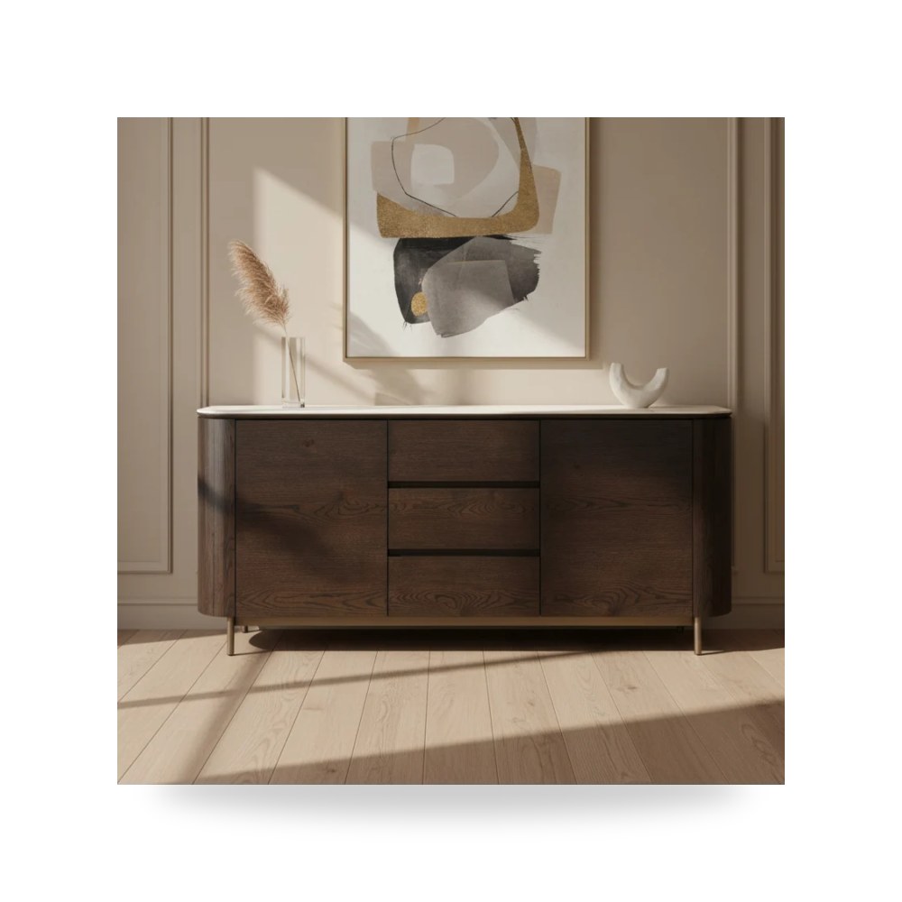 بوف ومسند قدم عثماني - بوفيه كونسول موديل R2165 - طراز R2165-D2405-SB